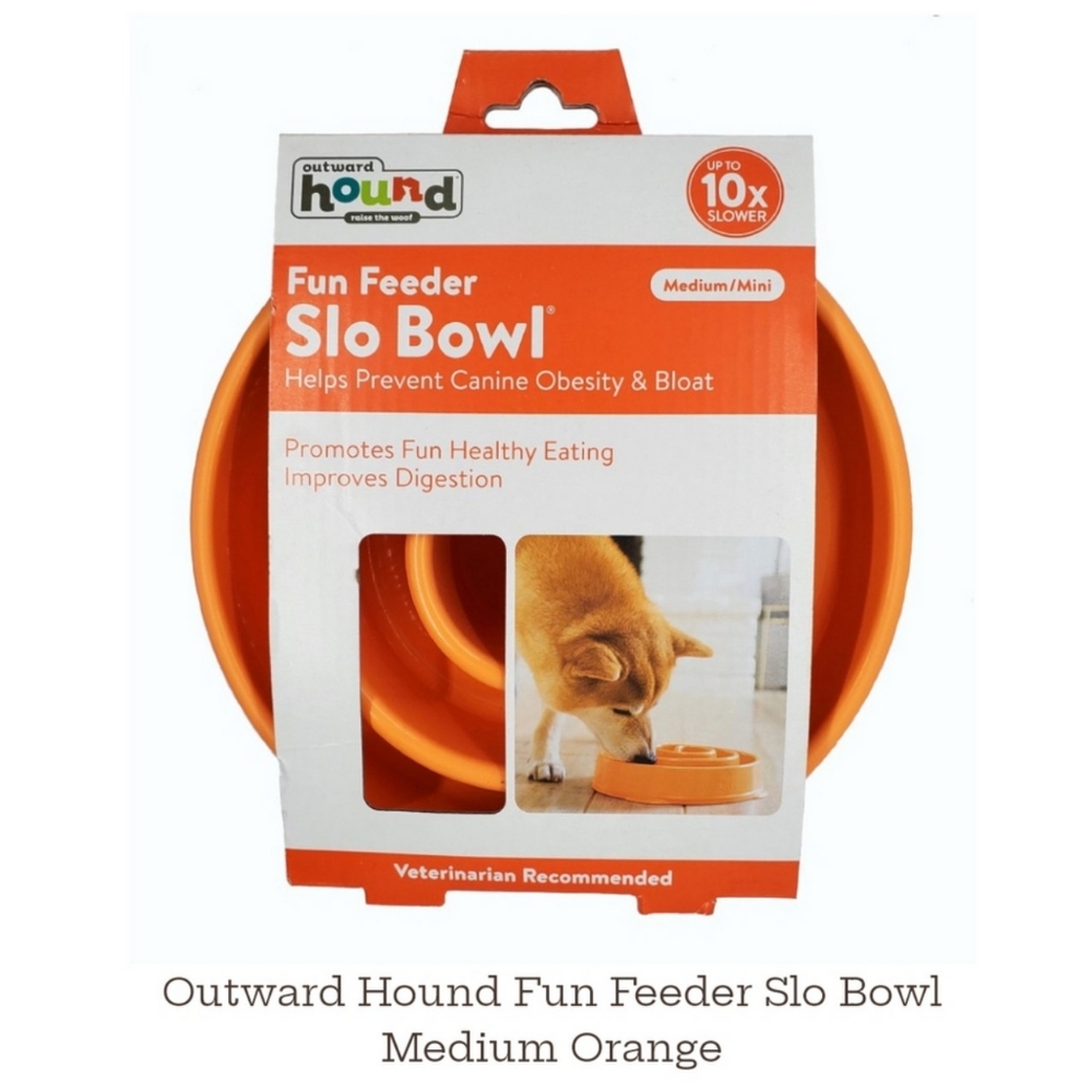 Outward Hound Outward Hound Fun Feeder Bowl Orange Large